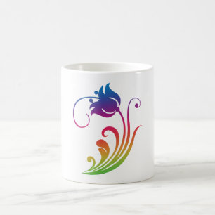 Caneca de Café com Flor
