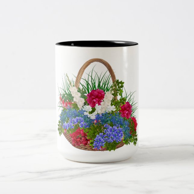 Caneca de café com flores (Centro)