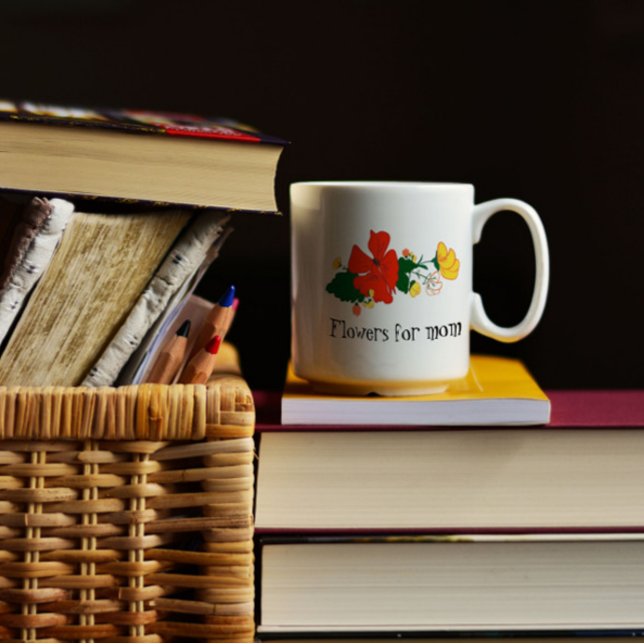 Caneca De Café Com flores silvestres, lama de café clássica (Criador carregado)
