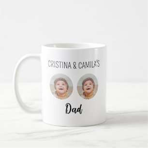 Caneca de café com foto da face do bebê personaliz