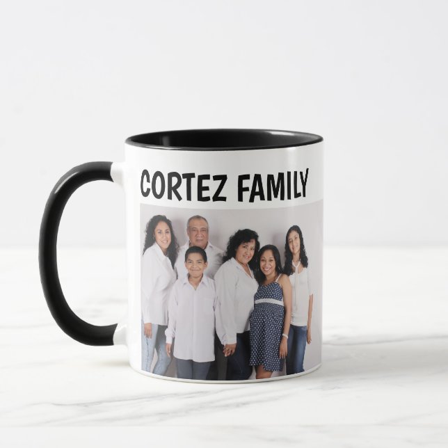 CANECA DE CAFÉ COM FOTO DA FAMÍLIA (Esquerda)