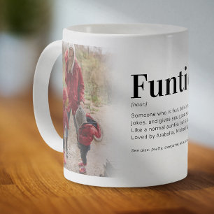 Caneca de Café com Foto da Tia e Definição Diverti