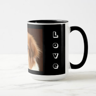 Caneca de Café com Foto de Cachorro Filhote de Peq