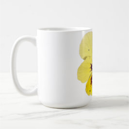 Caneca de Café com Foto de Flor de Pensamento Amar