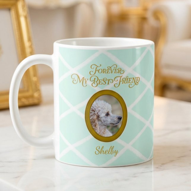 Caneca de Café com Foto de Poodle – Para Sempre Me (Criador carregado)
