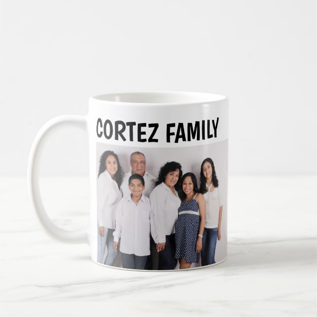 CANECA DE CAFÉ COM FOTO DE REUNIÃO FAMILIAR (Esquerda)