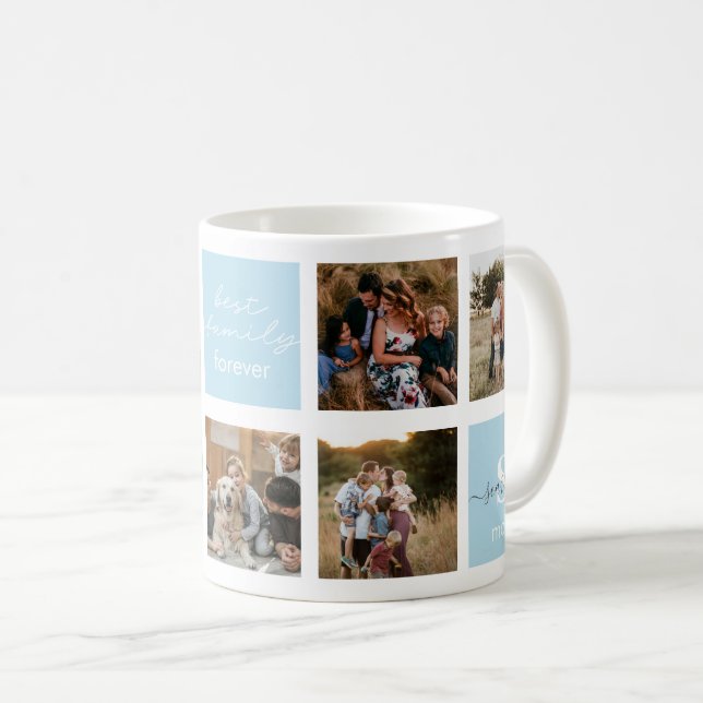 Caneca de café com foto e citação da família (Frente Esquerda)