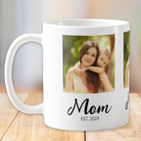Caneca de Café com Foto e Letrairo de Mãe Estabele