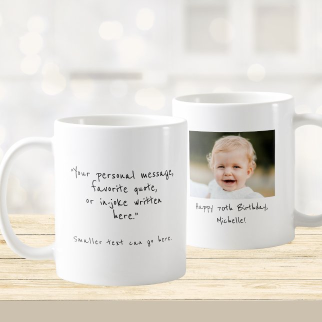 Caneca de café com foto e mensagem personalizadas  (Criador carregado)