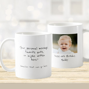 Caneca de café com foto e mensagem personalizadas