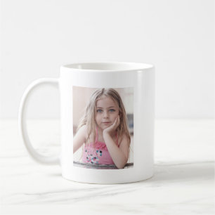 Caneca de café com foto e texto personalizados
