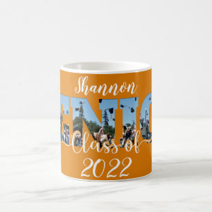 Caneca de café com foto personalizada da turma de 