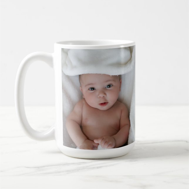 CANECA DE CAFÉ COM FOTO PERSONALIZADA DE BEBÊ NOVA (Esquerda)