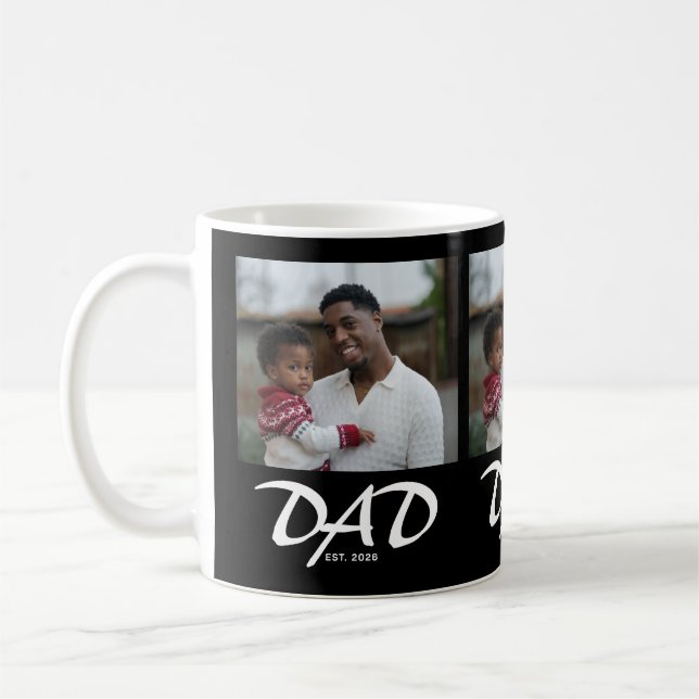 Caneca de Café com Foto Preto Ousado 3 Estabelecid (Esquerda)