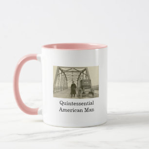 Caneca de Café com Foto Real de Homem Americano