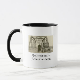 Caneca de Café com Foto Real de Homem Americano
