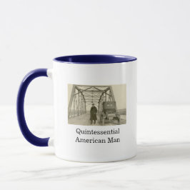 Caneca de Café com Foto Real de Homem Americano