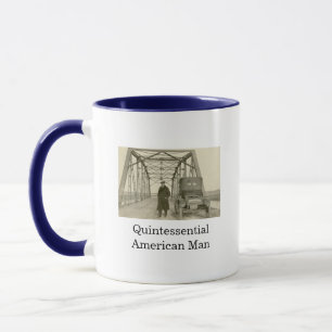 Caneca de Café com Foto Real de Homem Americano