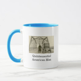 Caneca de Café com Foto Real de Homem Americano