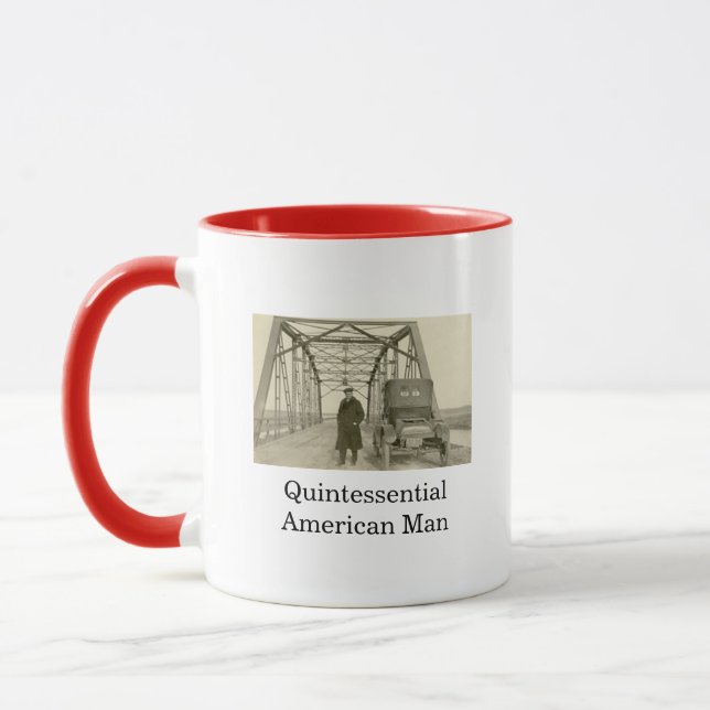 Caneca de Café com Foto Real de Homem Americano (Esquerda)