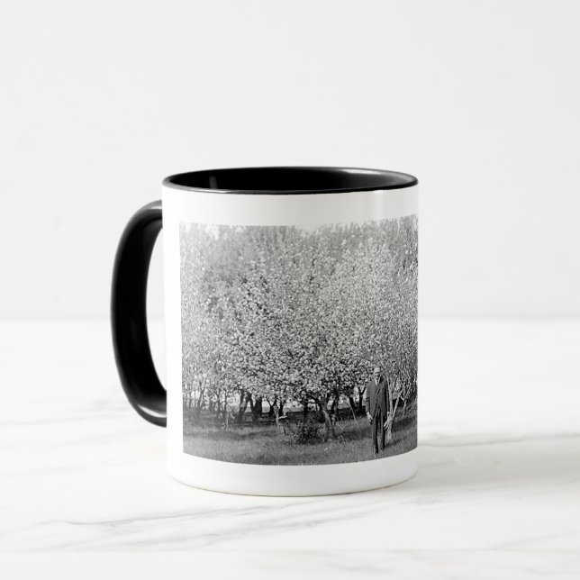 Caneca de Café com Foto Real de Homem Americano em (Frente Esquerda)