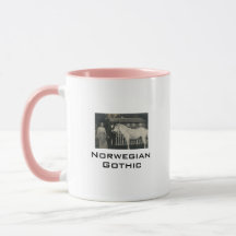 Caneca de Café com Foto Real em Gótico Norueguês