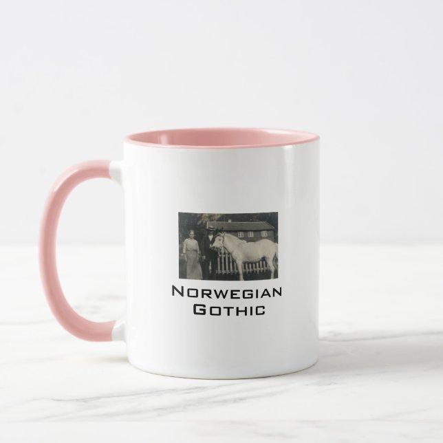 Caneca de Café com Foto Real em Gótico Norueguês (Esquerda)