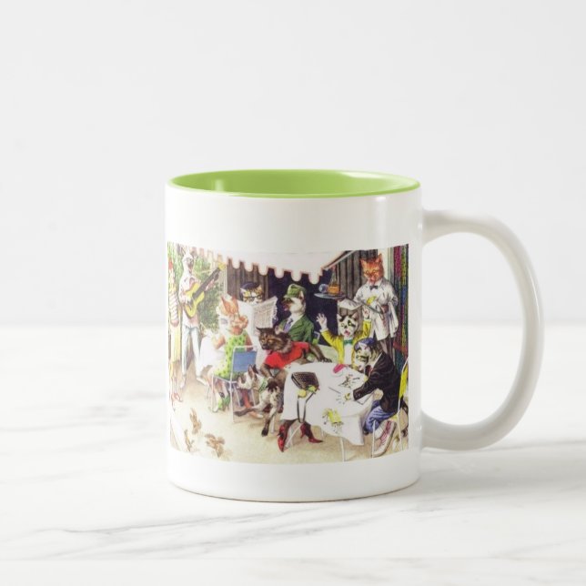 caneca de café com gatos e cães (Direita)