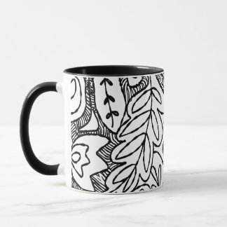 Caneca de Café com Gavinhas Selvagens