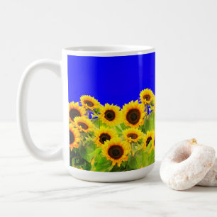 Caneca de Café com Girassóis