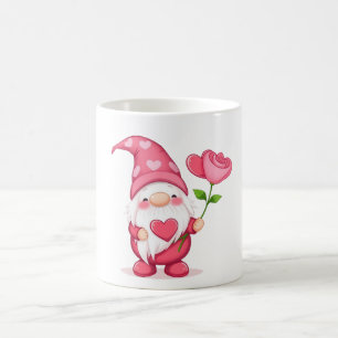 Caneca de Café com Gnomo de Jardim Fofo - Flor Cap