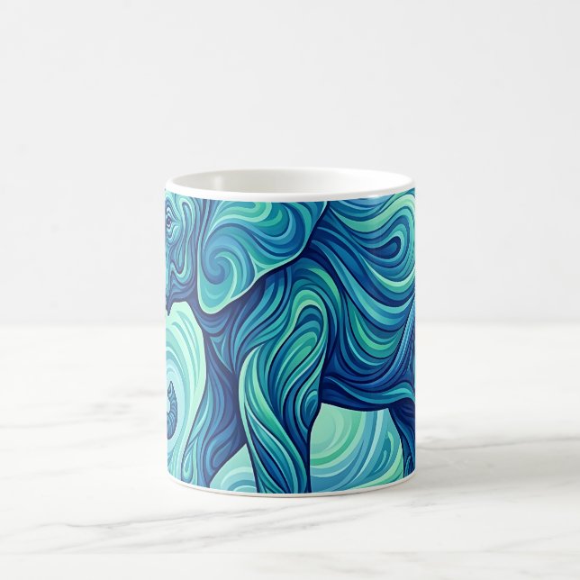 Caneca de Café com Gradiente Azul do Oceano e Elef (Centro)