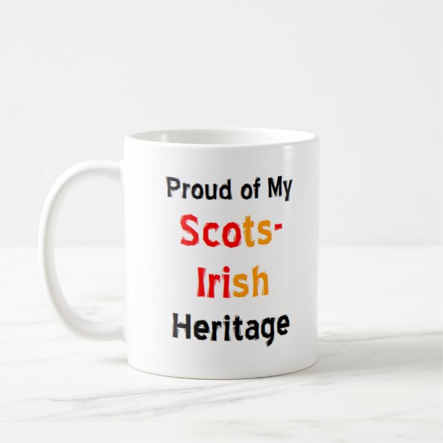caneca de café com herança escocesa-irlandesa (Esquerda)