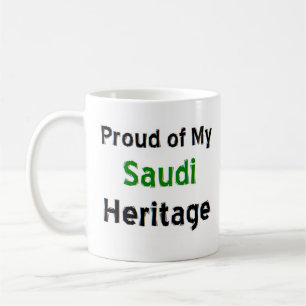 caneca de café com herança saudi