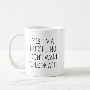 Caneca de Café com Humor de Enfermeira Sarcástica 