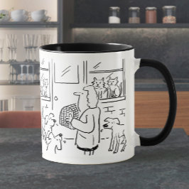Caneca de Café com Ilustração Veterinária