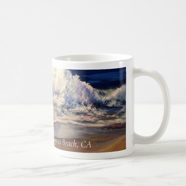 Caneca de café com imagem de praia (Direita)