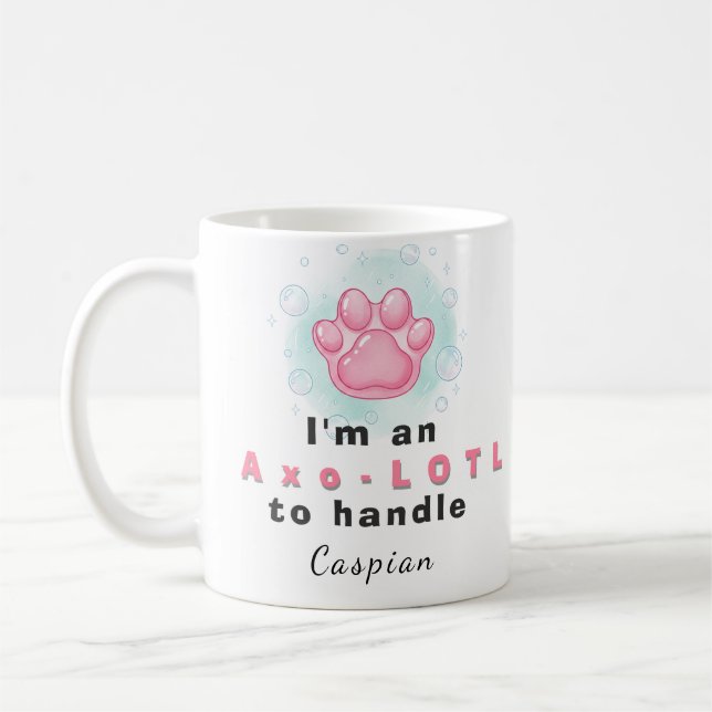 Caneca de Café com Impressão de Pata de Axolote Pe (Esquerda)