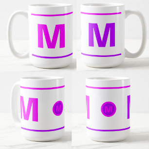 Caneca de Café com Inicial Monogramada Moderna par
