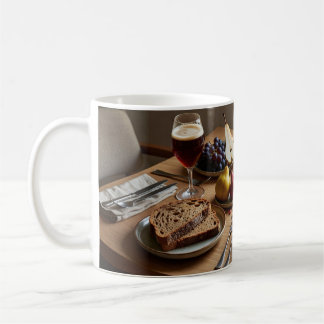 Caneca de Café com Jantar de Outono com Queijo e C