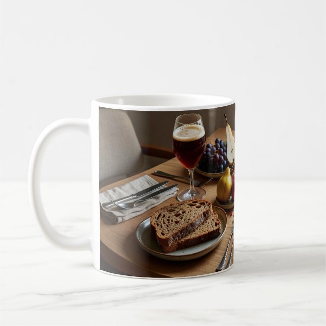 Caneca de Café com Jantar de Outono com Queijo e C (Esquerda)