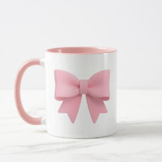 Caneca de Café com Laço Rosa 🎀