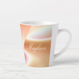 Caneca de Café com Leite Rosa Suave e Bonita