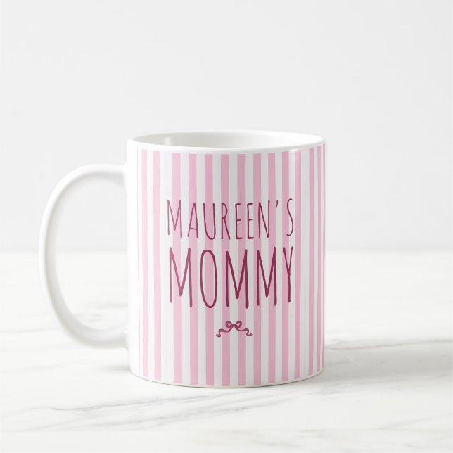 Caneca de Café com Listras de Nome Personalizado e (Esquerda)