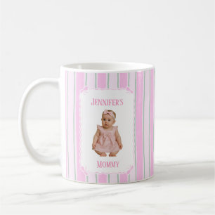 Caneca de Café com Listras e Nome Personalizado Fo