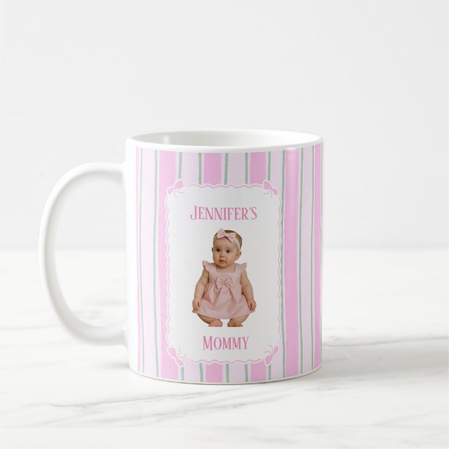 Caneca de Café com Listras e Nome Personalizado Fo (Esquerda)