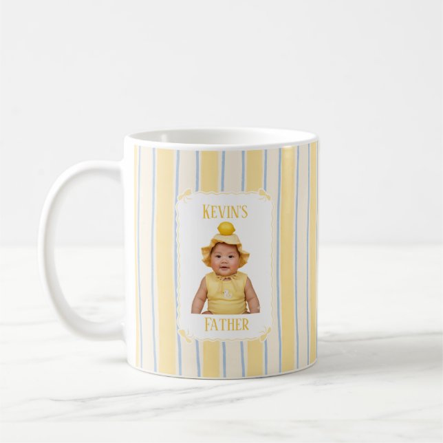 Caneca de Café com Listras e Nome Personalizado Fo (Esquerda)