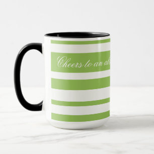 Caneca De Café Com Listras Verdes