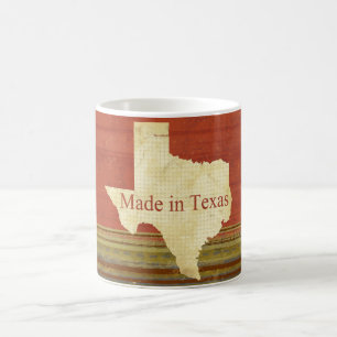 Caneca de Café com Listras Vermelhas Enferrujadas