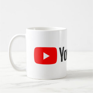 Caneca de Café com Logotipo Clássico do YouTube